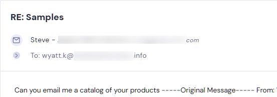 Retailer sample request from NAB Leather